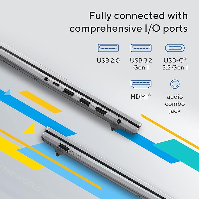 لاب توب فيفو بوك X1504VA-NJ121W من أسوس انتل كور i7-1355U-10 16 جيجا ذاكرة رام دي ار 4 وسيط تخزين ذي حالة ثابتة 512 شاشة اف اتش 15.6 بوصة 60 هرتز ويندوز 11 كيبورد